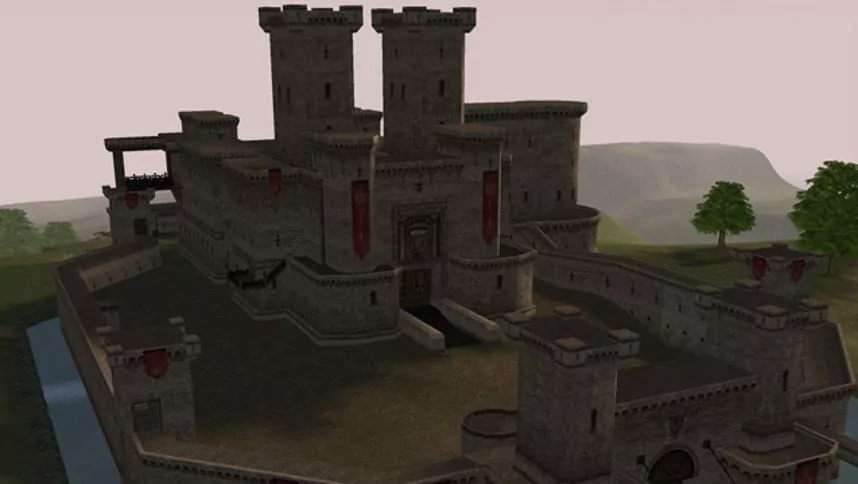 Gludio Castle — classic siege keep exterior