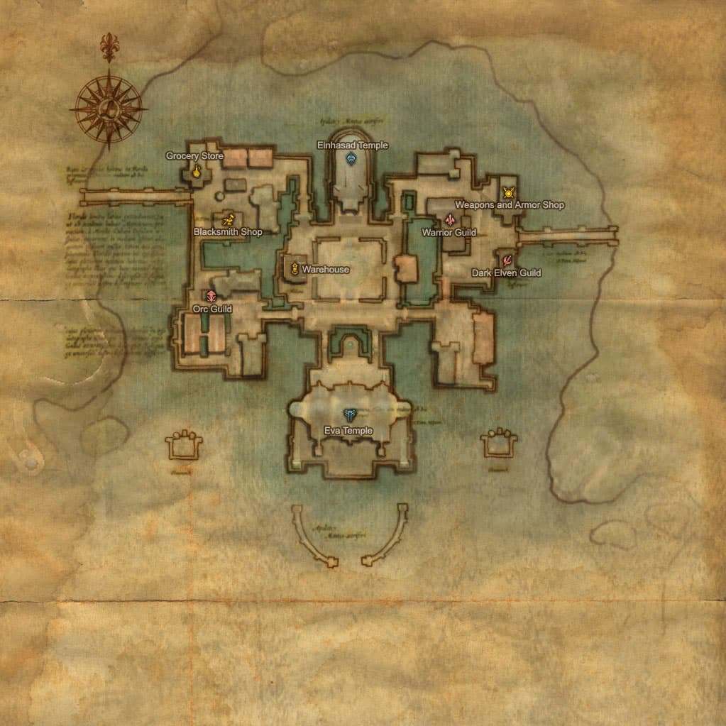 Heine / Innadril — classic water city map