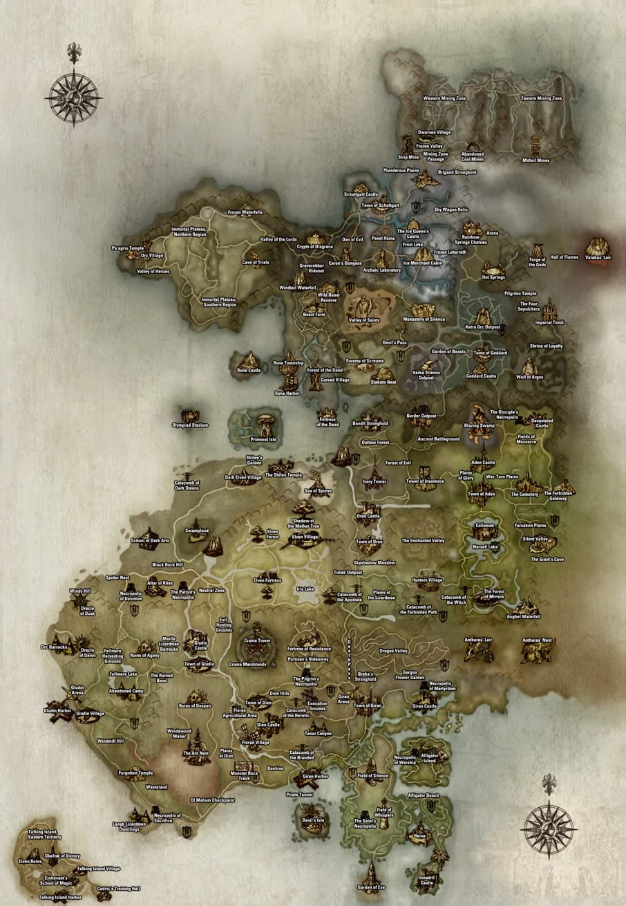 Ivory Tower on the Aden map — classic Lineage II